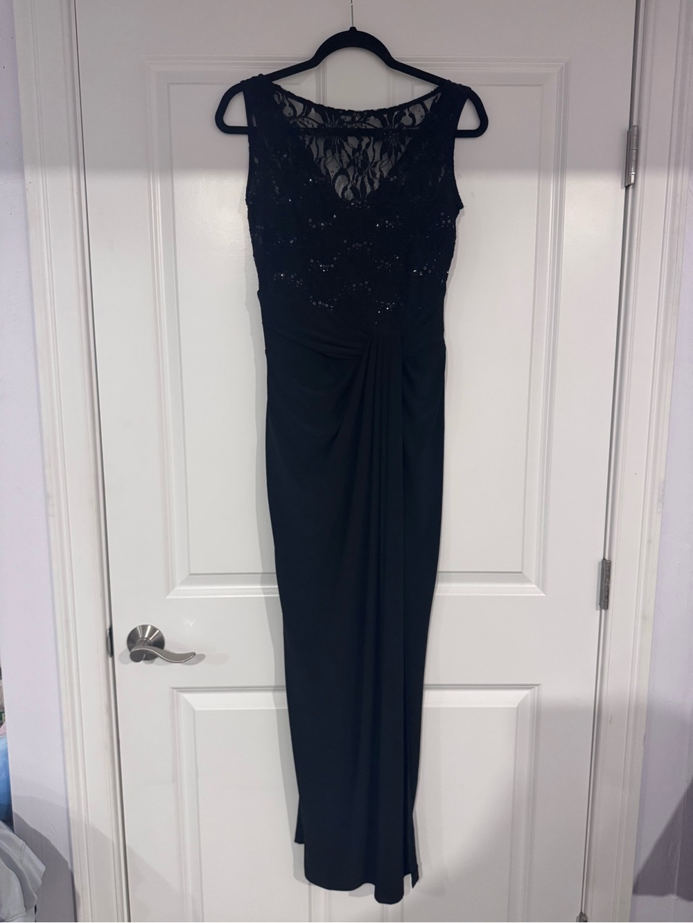 Lauren Ralph Lauren Black Lace-Detail Maxi Dress